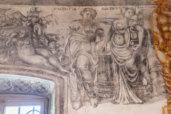 Renaissance-Fresko im Schloss